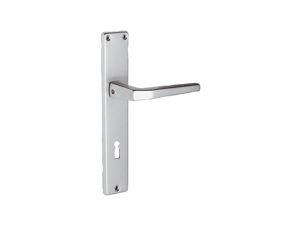 Linea Bertomani deurklinkset op plaat 110mm aluminium