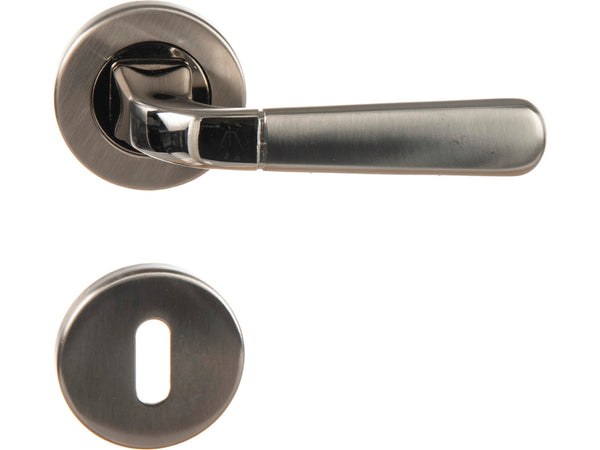 Linea Bertomani poignée de porte avec rosace nickelé