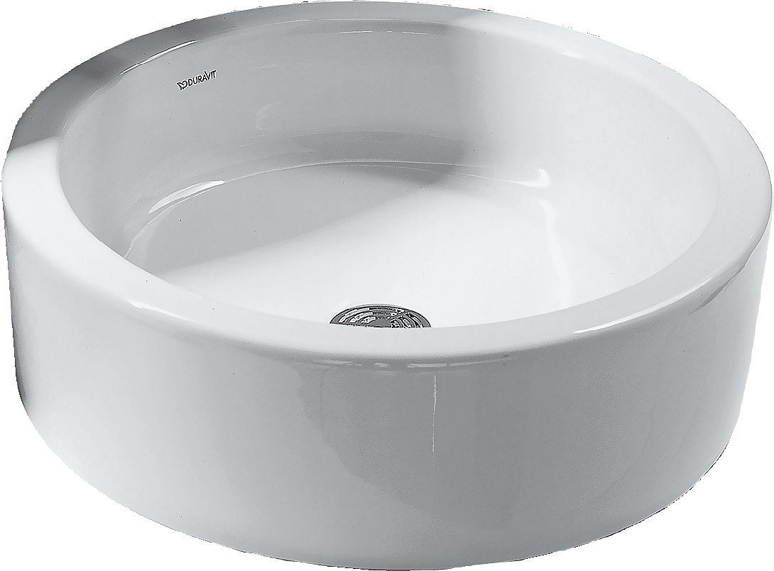 Opbouw lavabo starcki Duravit diameter 460MM zonder kraanvlak/overloop wit