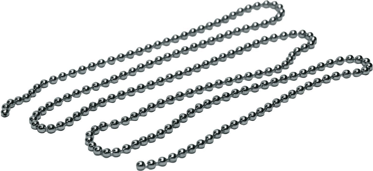 Parelketting per meter chroom