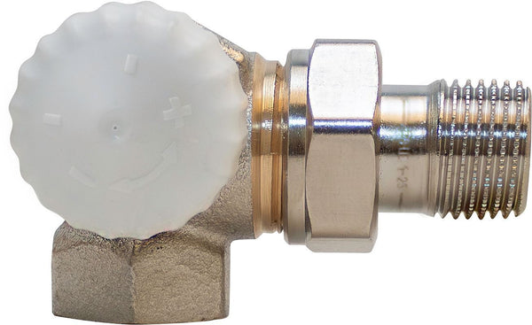 THERMOST.RADIATORKRAAN V-EXACT II HEIMEIER DUBBEL LINKS 1/2" HAAKS