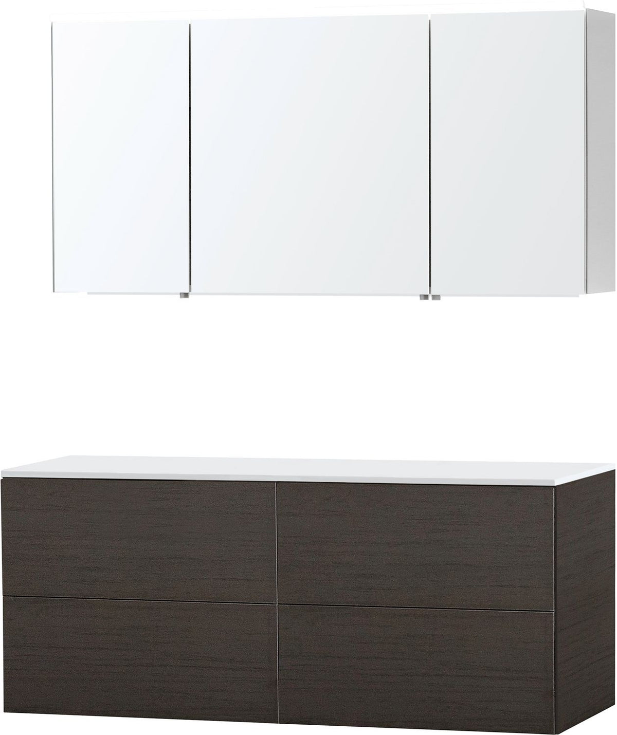 Meubel puro duo wenge 140 Solid opbouw spiegelkast