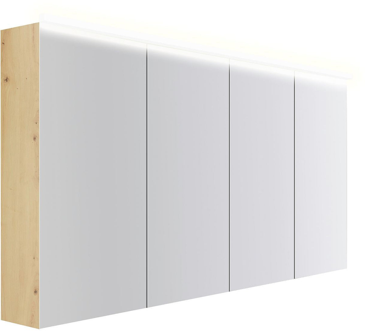 Spiegelkast COFFEE 4 deuren 1600MM 4250K eik Decor urban