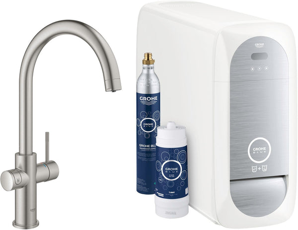 1GREEP Mengkraan keuken blue Home FG C-uitloop startkit Wifi Supersteel