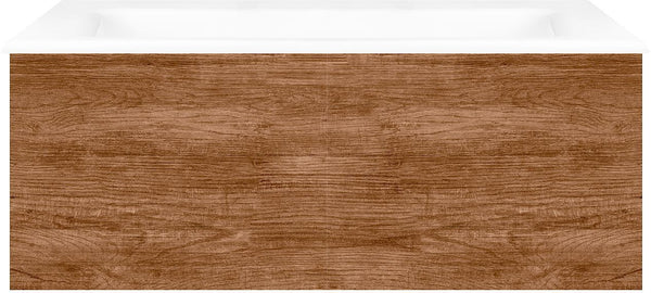 Onderbouw COFFEE 1 lade 80 teakhout Decor kaneel +wastafel porselein zonder kraangat wit