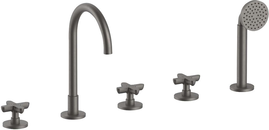 5 Gats mengkraan voor badrand icona classic fantini mat gun metal pvd