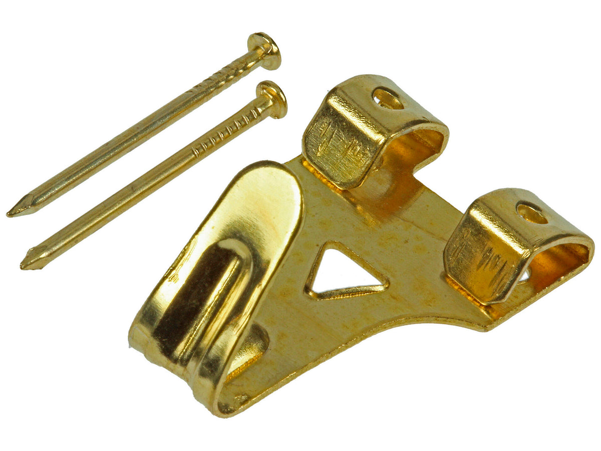Mack kaderhaak staal 2x3 cm messing 6 stuks