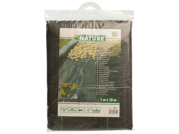 Nature gronddoek 10x1m 100g/m² zwart