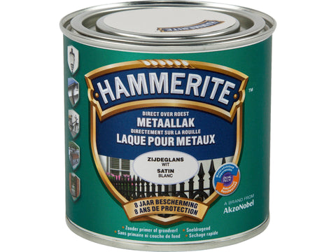 Hammerite metaallak zijdeglans 0,25l wit