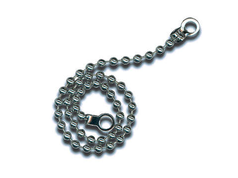 Saninstal parelketting 30cm chroom, afvoerpluggen — SKU COLOS-259317, EAN 5400996016163