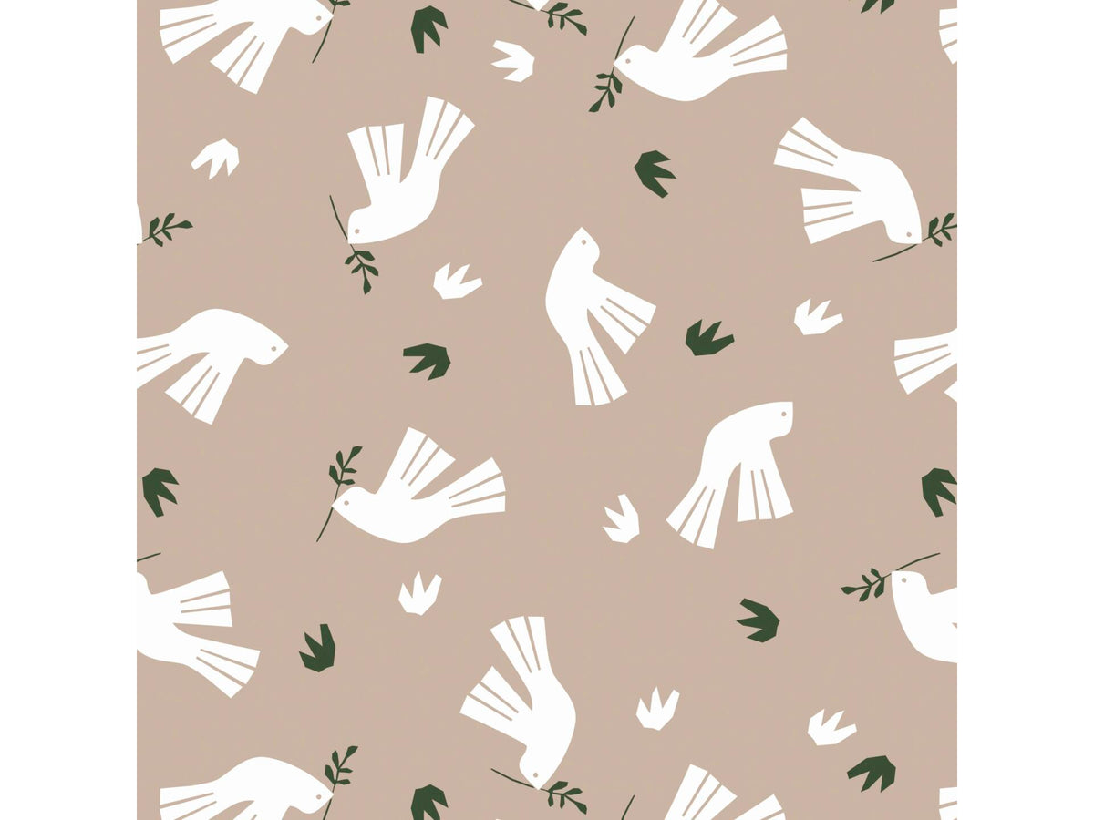 Lola tafellaken Peace Is In The Air Cream 140cm per lopende meter