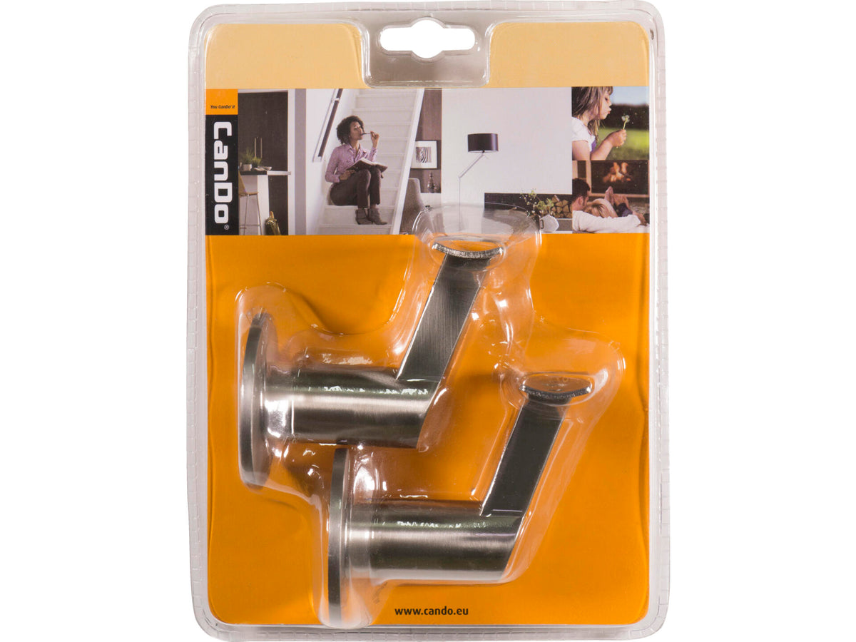 CanDo trapleuninghouder Tokyo RVS-look 2 stuks
