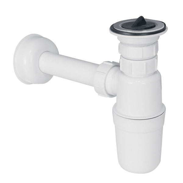 Van Marcke Pro bekersifon 5/4" x 32 mm met afvoerplug wit