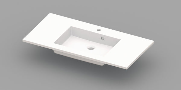 Van Marcke Coste tablet met 1wastafel 1000x500x200mm wit kunstmarmer