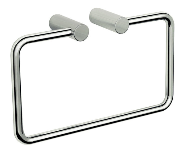 Van Marcke Tilde handdoekhouder ring wand 210x120x50mm messing geborsteld nikkel