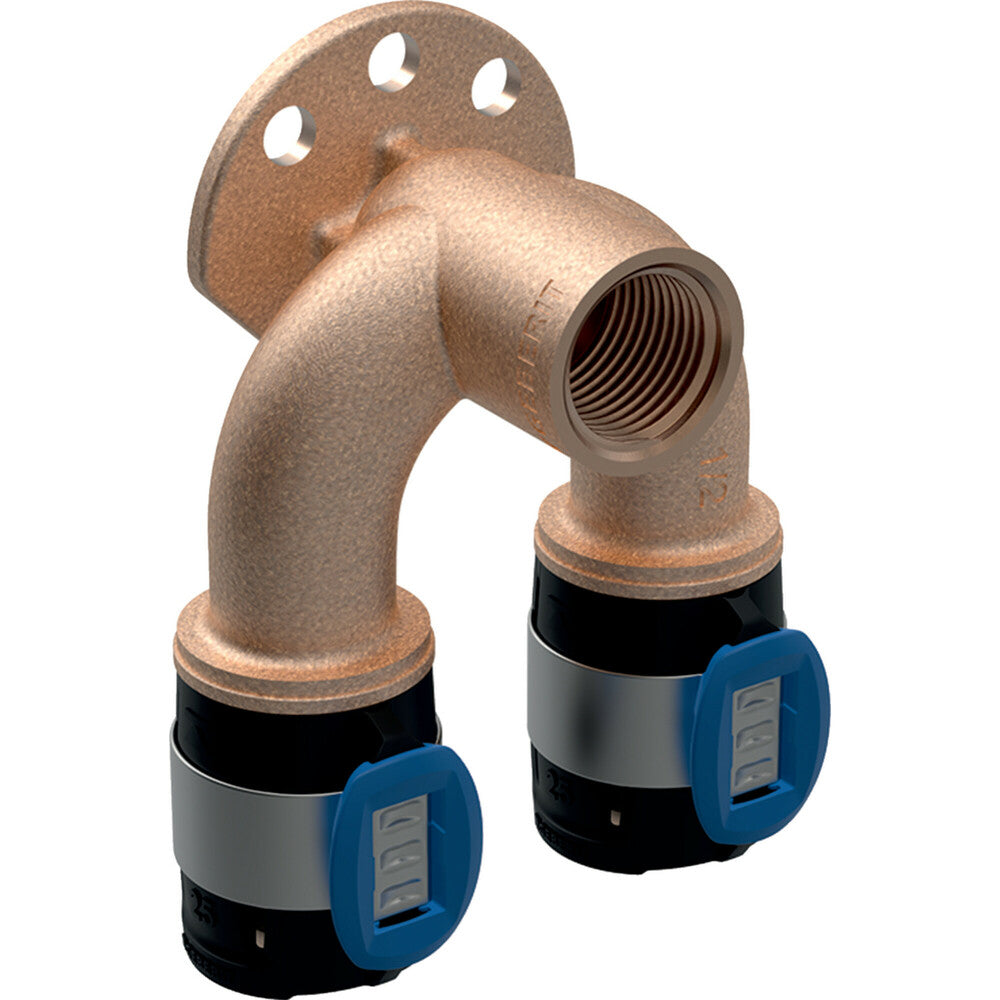 Geberit FlowFit dubbele muurplaat P 20-1/2F-16