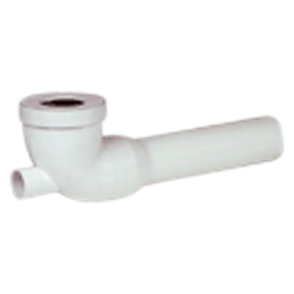 Nicoll lange WC-bocht 90° afvoer D 80 mm met aftakking D 40 mm PVC wit