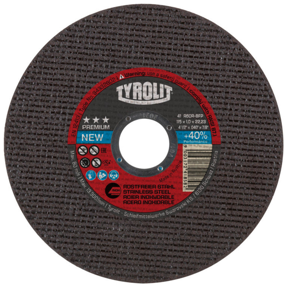 Tyrolit Premium snijschijf voor inox D115