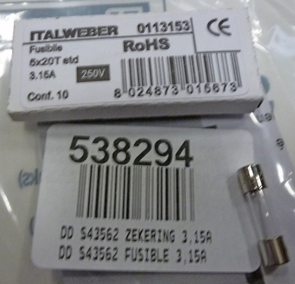 DD S43562 zekering 3,15A