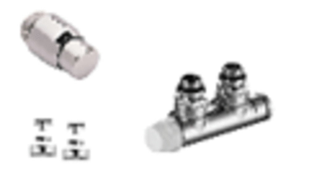 Honeywell Home Therafix Deco set muuraansluiting links 1/2" chroom