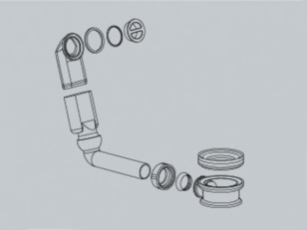 Alape overflow accessory for EW3 and EW3 Prestige white