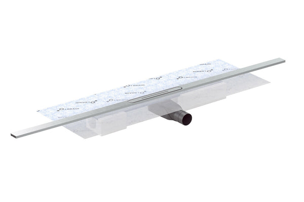 I-Drain AIO caniveau shower tout-en-un 95cm grille réglabe en brushed stainless steel