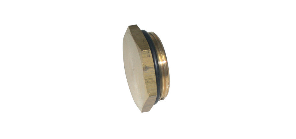 Henco stop met dichting voor verdeler messing 4/4M