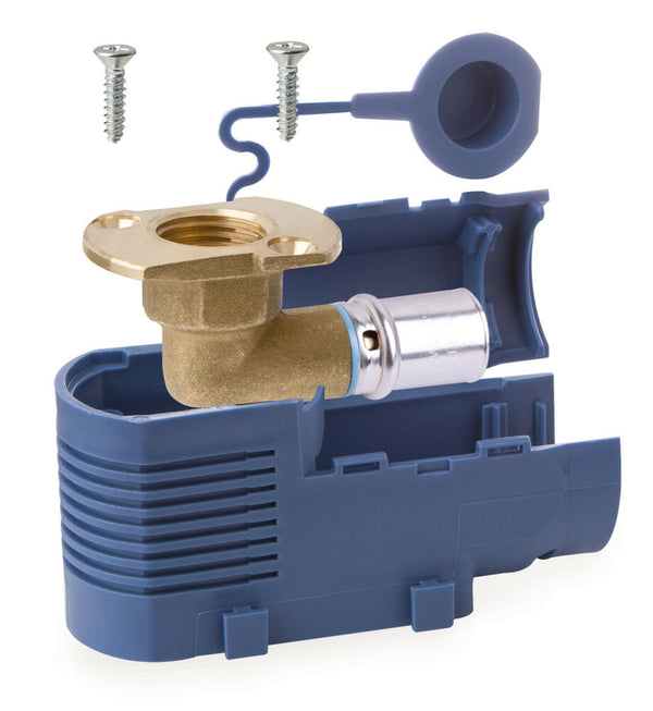 SYSTEMPEX enkele inbouwdoos persstuk D16 mm 1/2"F enkel verwarming