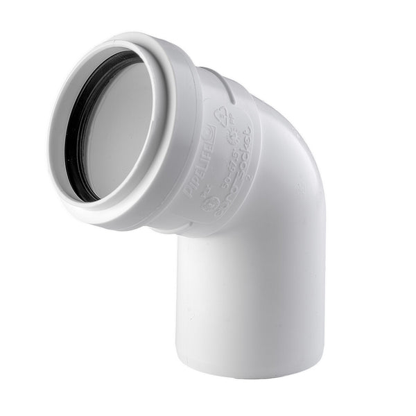 Pipelife raccord en PP coude sanitaire M/S 45 32 blanc