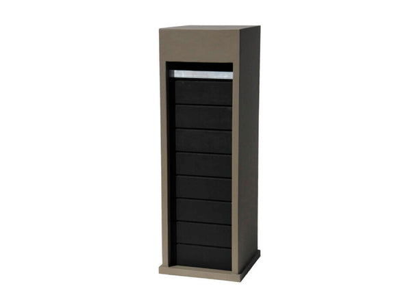 De Witte EX310 brievenbus blauwe hardsteen taupe/zwart