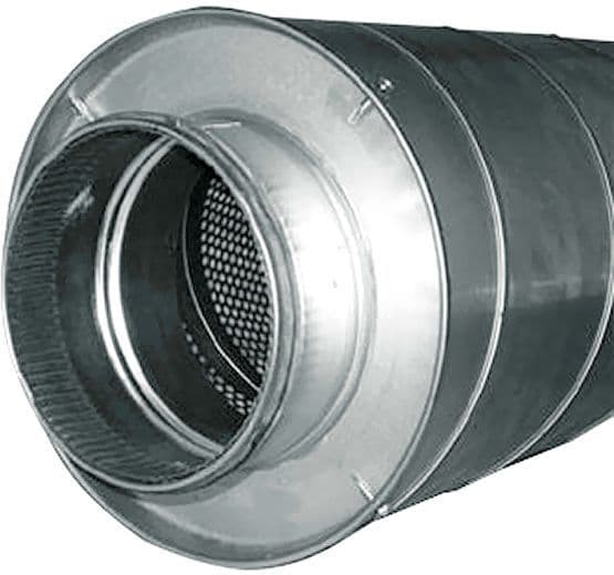 Spiral-d galva geluidsdemper voor ventilatie 100MM 90CM