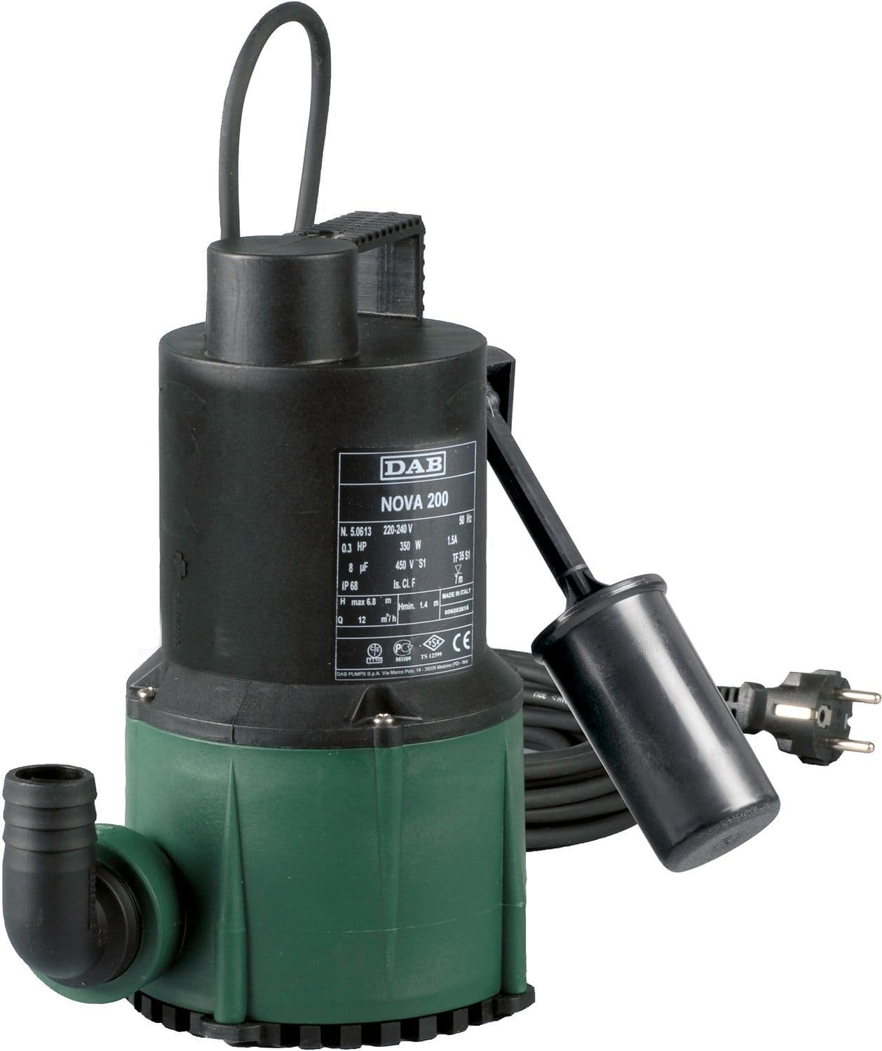 Kelderpomp Dab Nova 300M-A +vlotter+recu