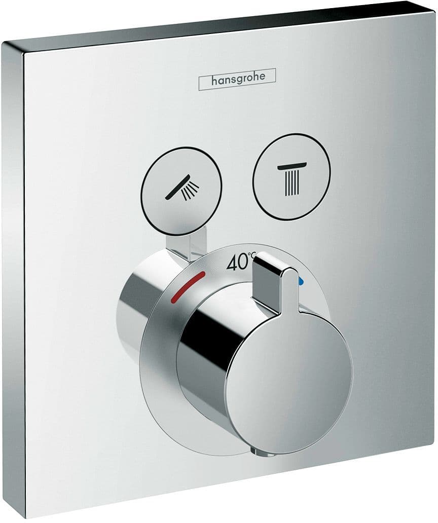 Afwerkset THERMOSTAAT+2 stopkranen ShowerSelect Hansgrohe chroom