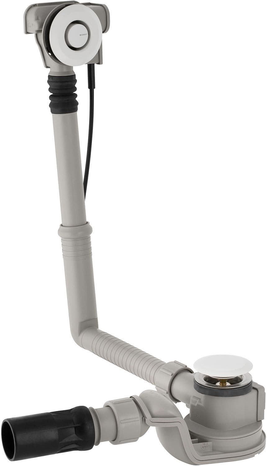 AUTO.SLUITING BAD GEB.52MM PUSCHCONTROL VERLENGD CHROOM
