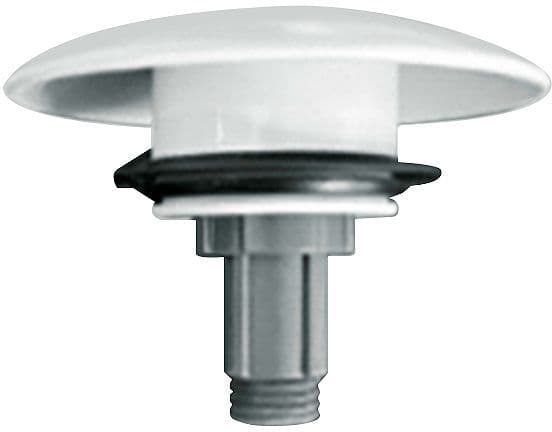 Clic plug vrijstaand/wall/corner acryl bad kunststof pin desco Collection wit