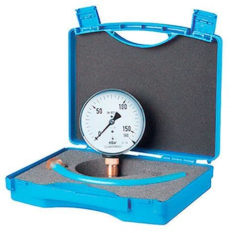 Gasdrukmeter analoog in koffer 0/60MBAR