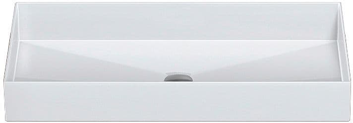 OPBOUW LAVABO AB.ME500 500x375MM ZONDER KRAANVLAK/OVERLOOP WIT