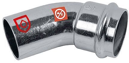 Elleboog Mf 45° 54MM C-staal frabo