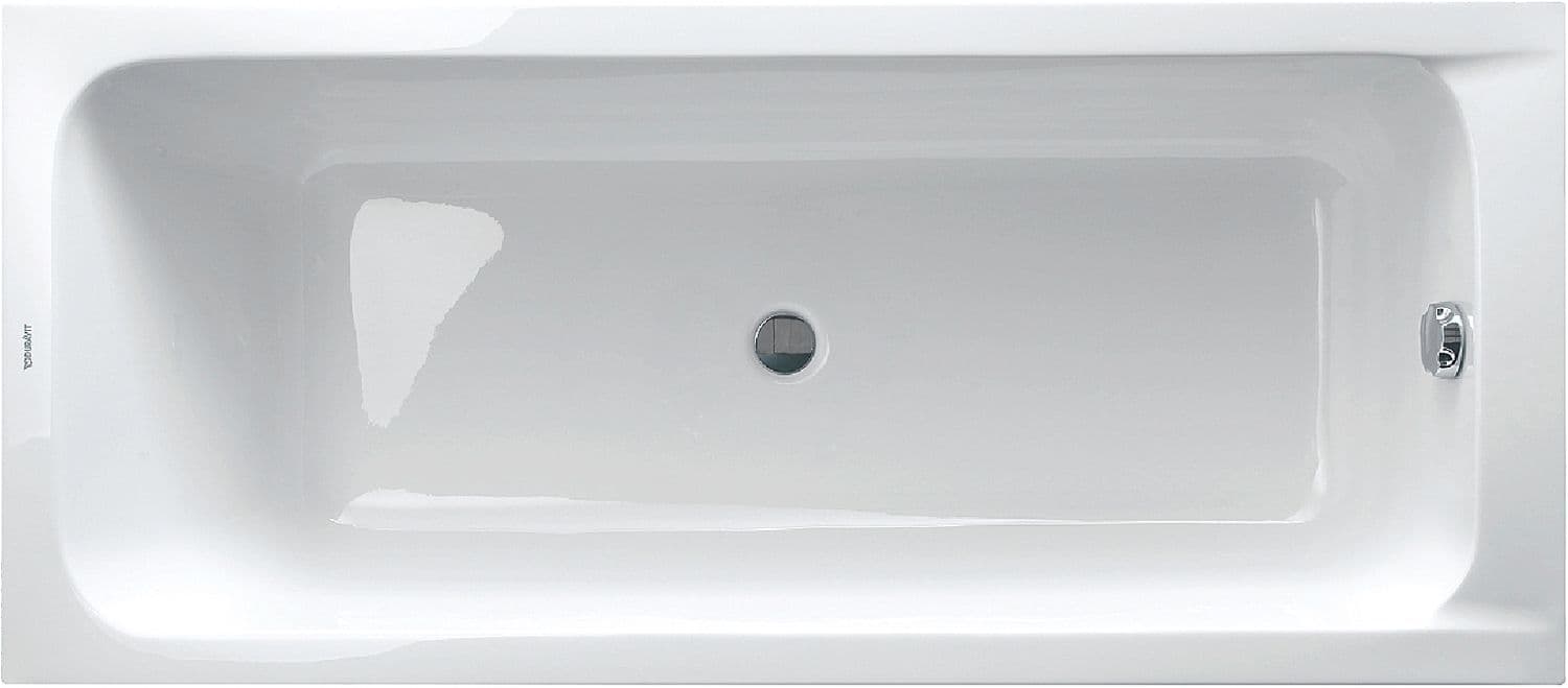 Bad D-Code Duravit 170-75 zonder poten wit afvoer midden