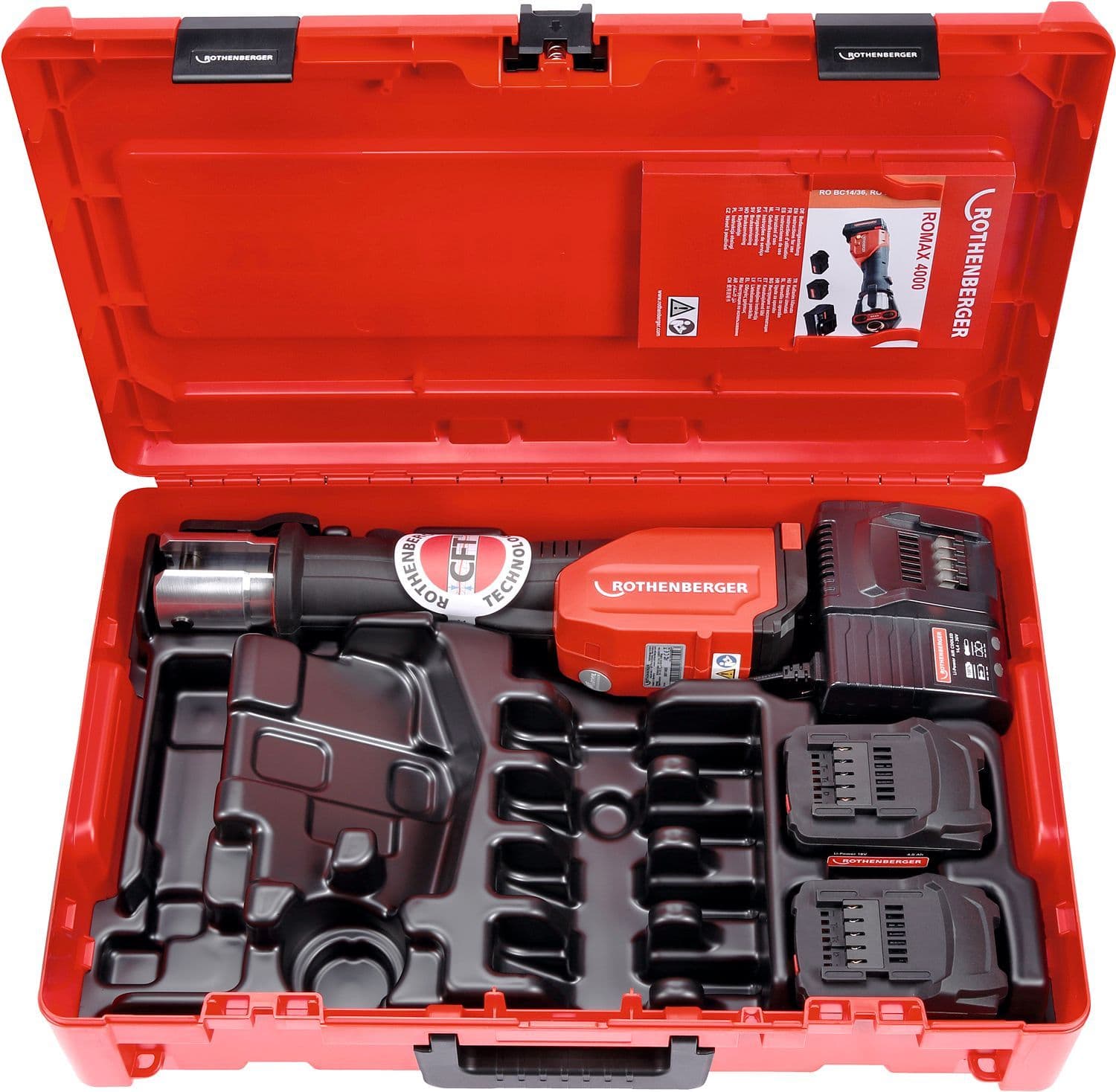 Perstang Rothenberger romax 4000 + 2 batterijen (1 X 2 AH + 1 X 4 AH)