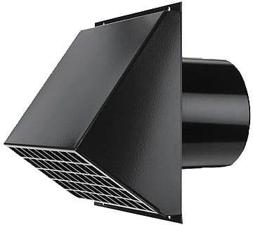 MUURDOORVOER VOOR D-VENTILATIE 170-200MM ZWART