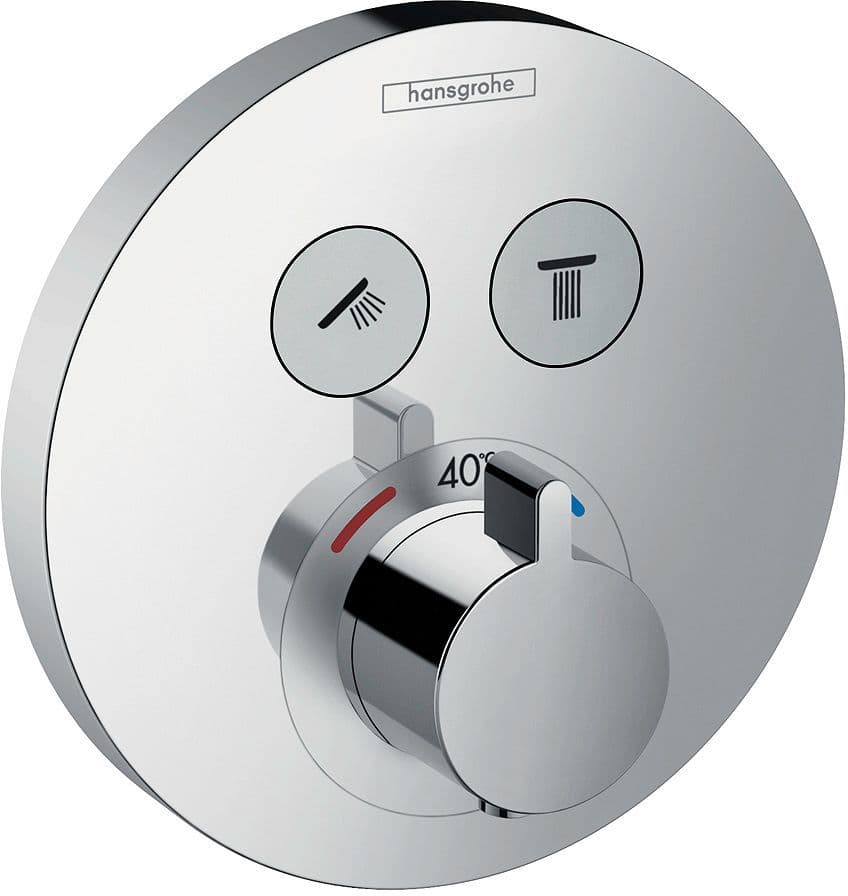Afwerkset THERMOSTAAT+2 stopkranen Select S Hansgrohe chroom