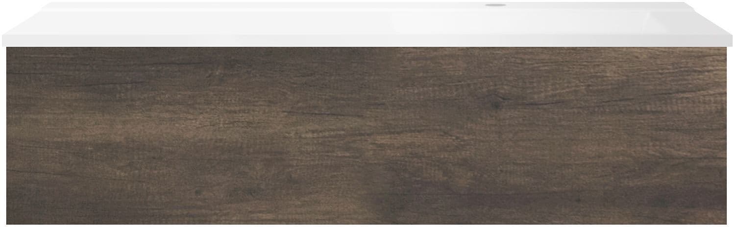 ONDERBOUW COFFEE 1 LADE 120 KASTANJE DECOR TRUFFEL+WASTAFEL RECHTS MAT WIT