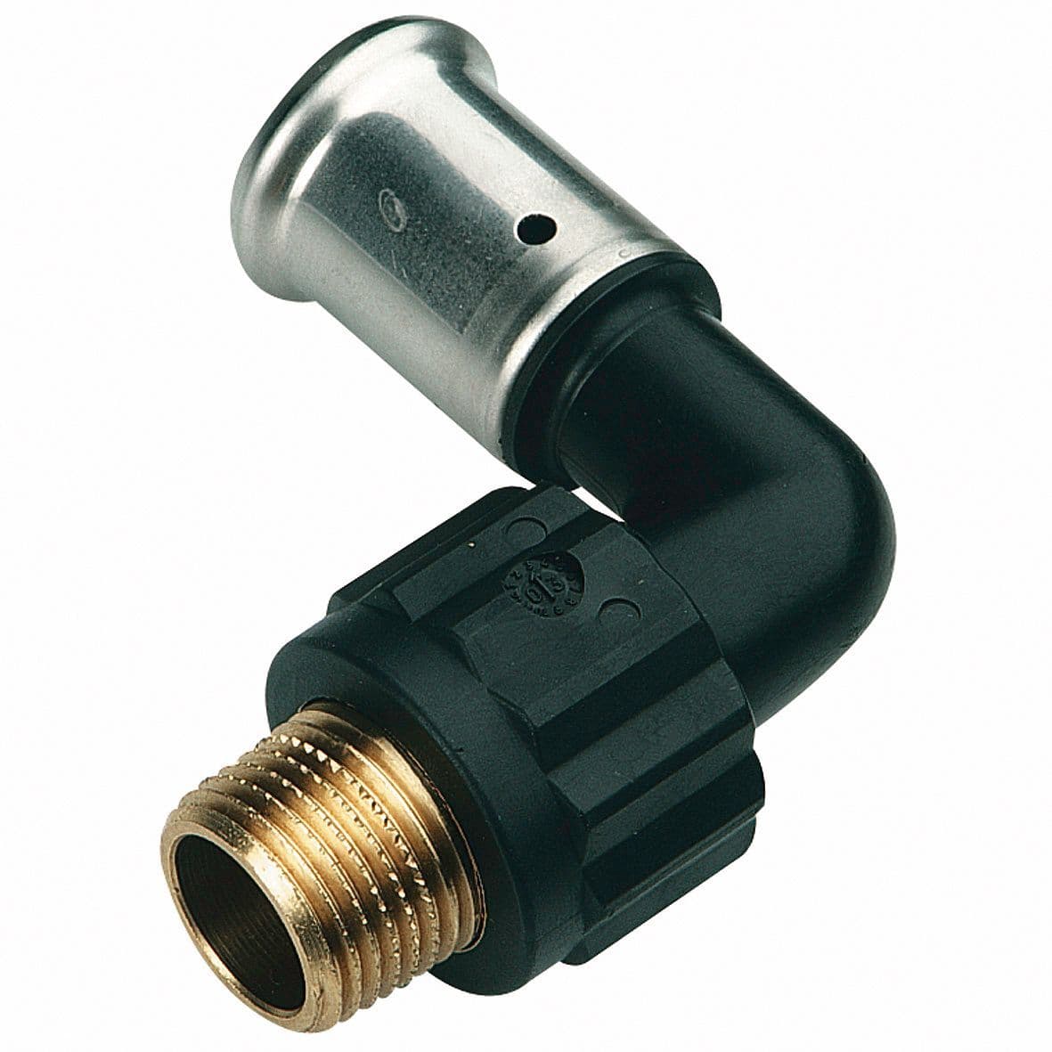 Elleboog 26MM-3/4"M kunststof pers Henco