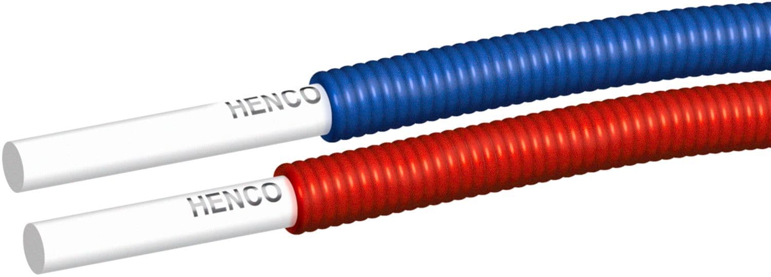 Meerlagenbuis + mantel 20X2 Blauw rol 50M Henco