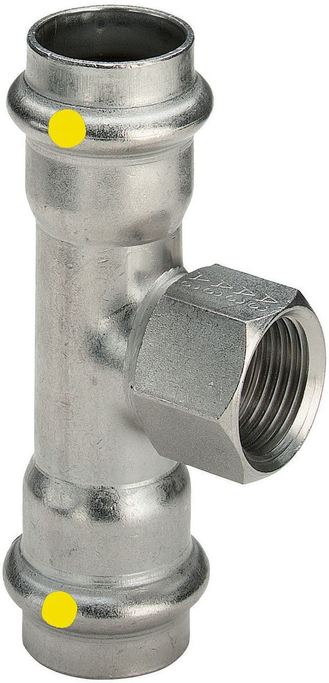 T 22-1/2"F-22MM Sanpress inox gas Viega