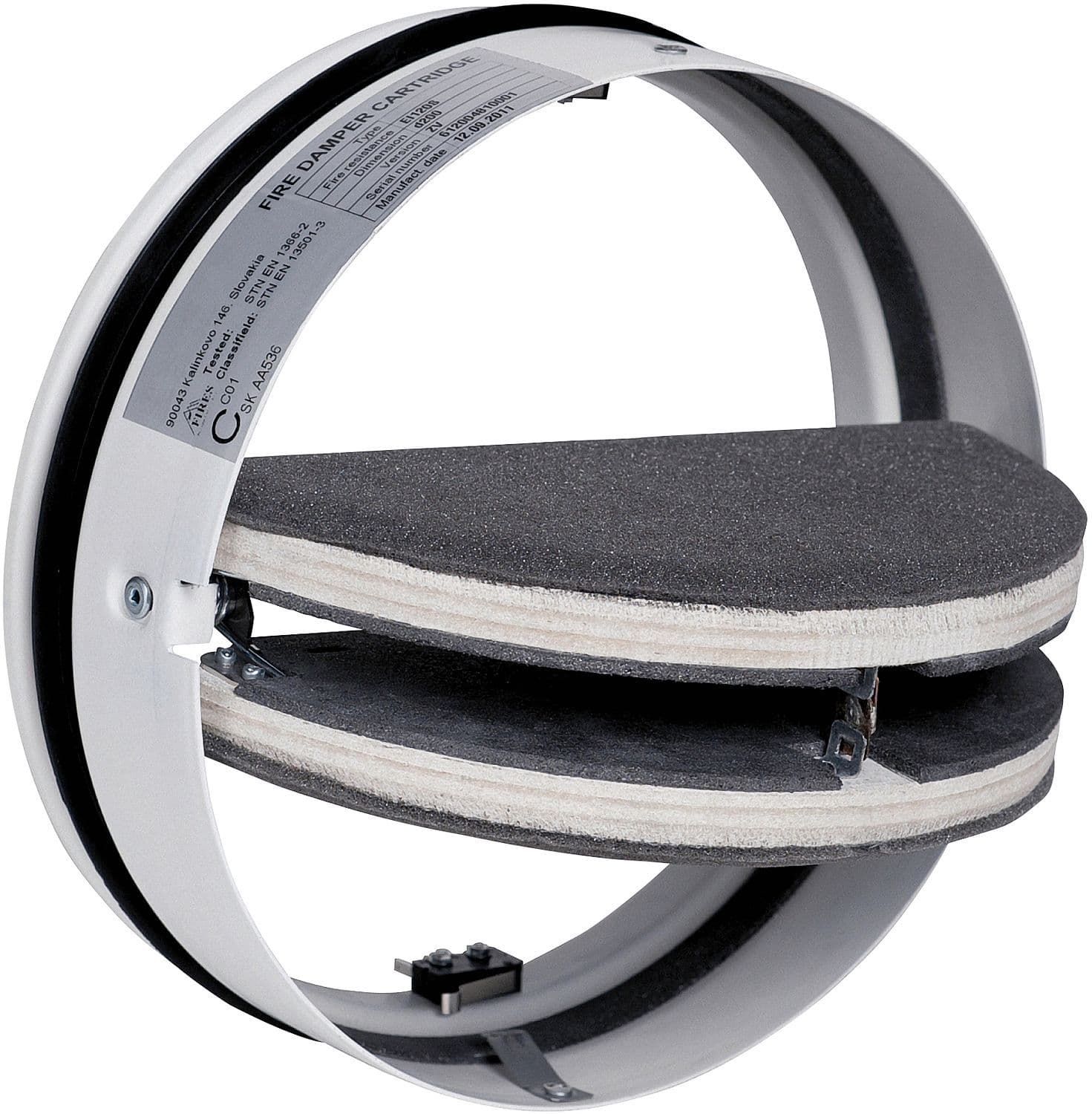 Spiral-d galva brandmof CF1 voor ventilatie 125MM