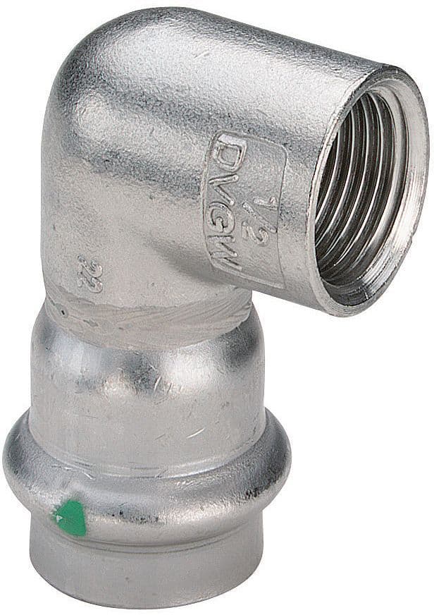Elleboog 5/4"F-35MM sanpress inox Viega
