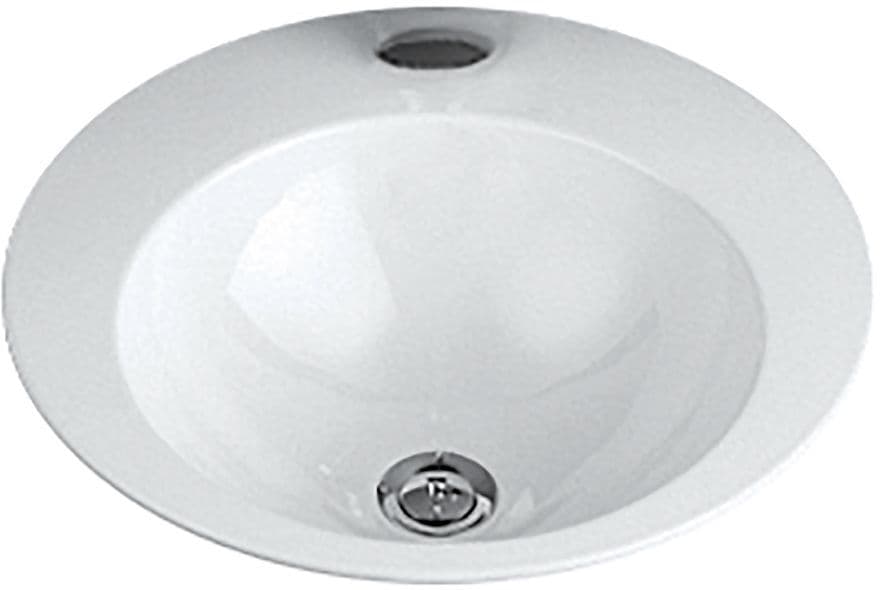 Inbouw lavabo EB.K400H diameter 400MM +kraangat zonder overloop wit