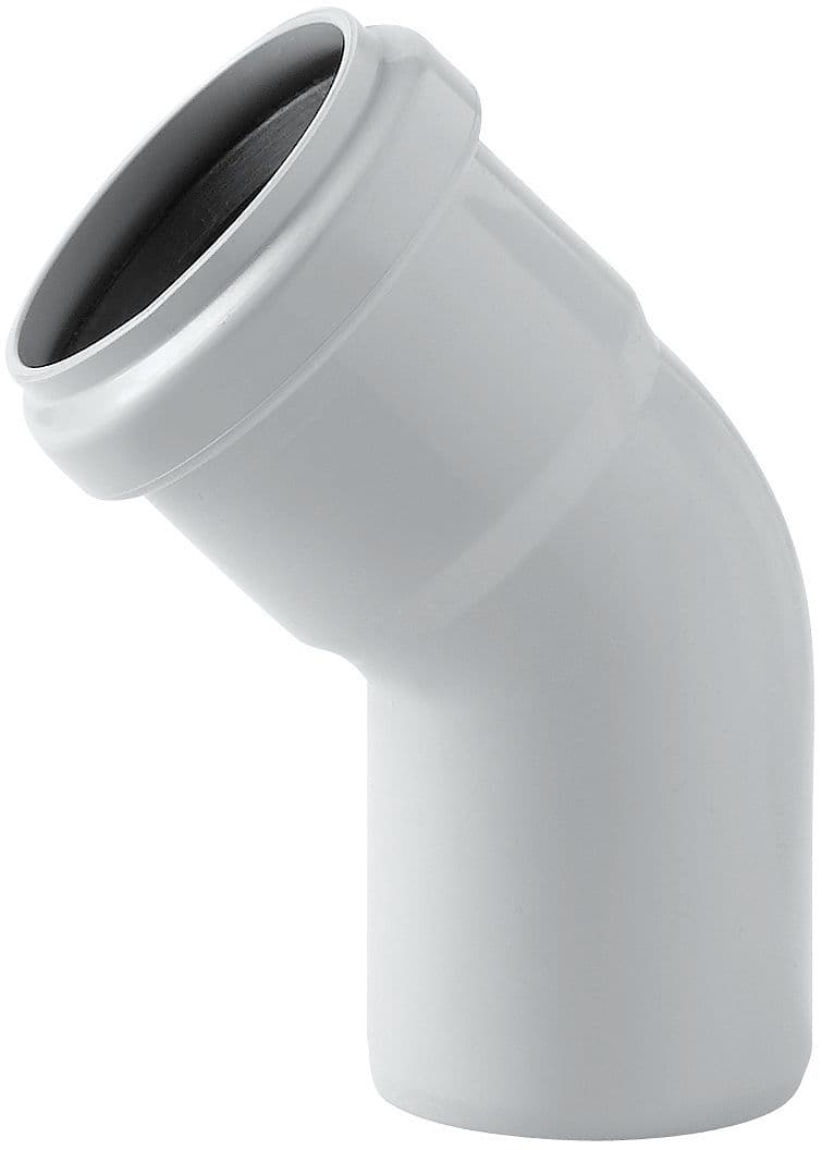 PVC elleboog ht Eupen 45°. 75MM RA3BHT